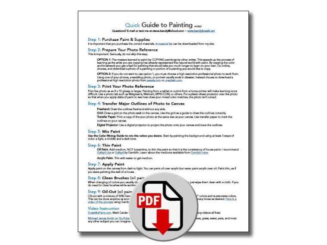 Free how to paint video and handouts.